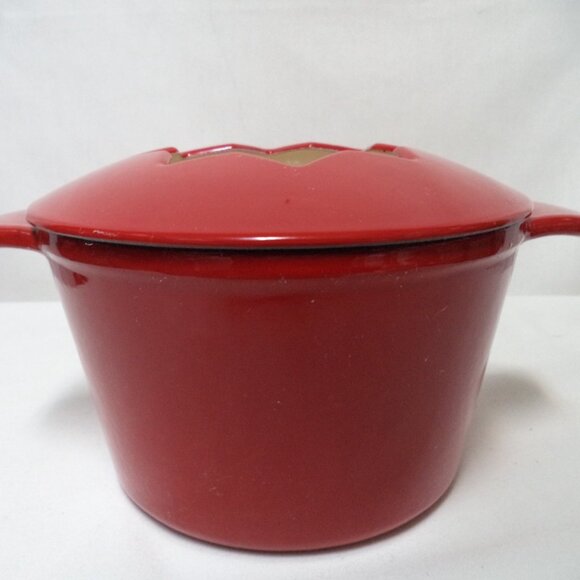 Cuisinart Vintage Enameled Cast Iron Fondue Pot Lid FP-115R Red 1.5 quart - Picture 7 of 14